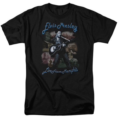 Elvis Presley Memphis Mens T Shirt Black