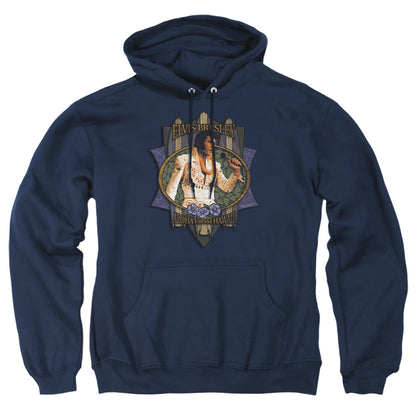 Elvis Presley Aloha From Hawaii Mens Hoodie Navy Officially Licensed