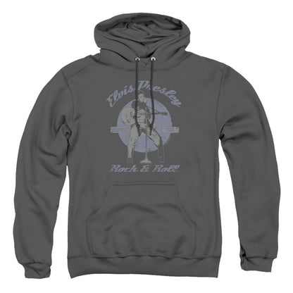 Elvis Presley Rock & Roll Mens Hoodie Charcoal