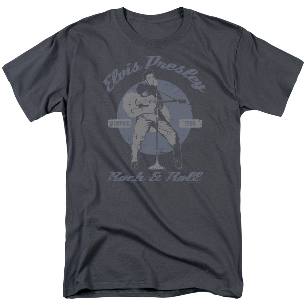 Elvis Presley Rock & Roll Mens T Shirt Charcoal