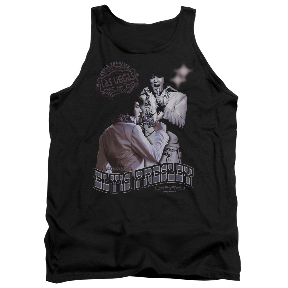 Elvis Presley Violet Vegas Mens Tank Top Shirt Black