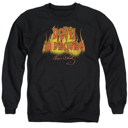 Elvis Presley Devil In Disguise Mens Crewneck Sweatshirt Black
