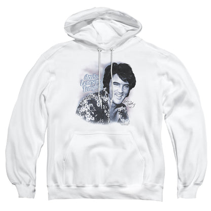 Elvis Presley Lonesome Tonight Mens Hoodie White Officially Licensed