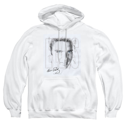 Elvis Presley Blue Eyes Mens Hoodie White Officially Licensed