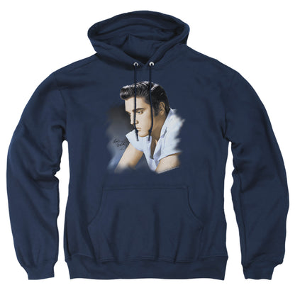 Elvis Presley Blue Profile Mens Hoodie Navy Officially Licensed