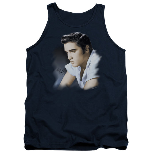 Elvis Presley Blue Profile Mens Tank Top Shirt Navy