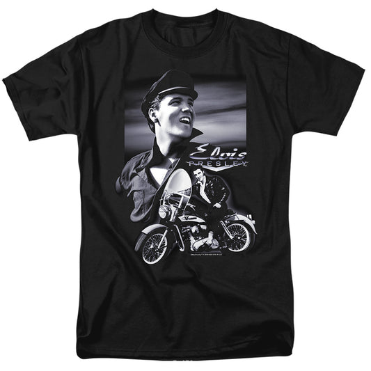 Elvis Presley Motorcycle Mens T Shirt Black
