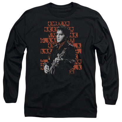 Elvis Presley 1968 Mens Long Sleeve Shirt Black