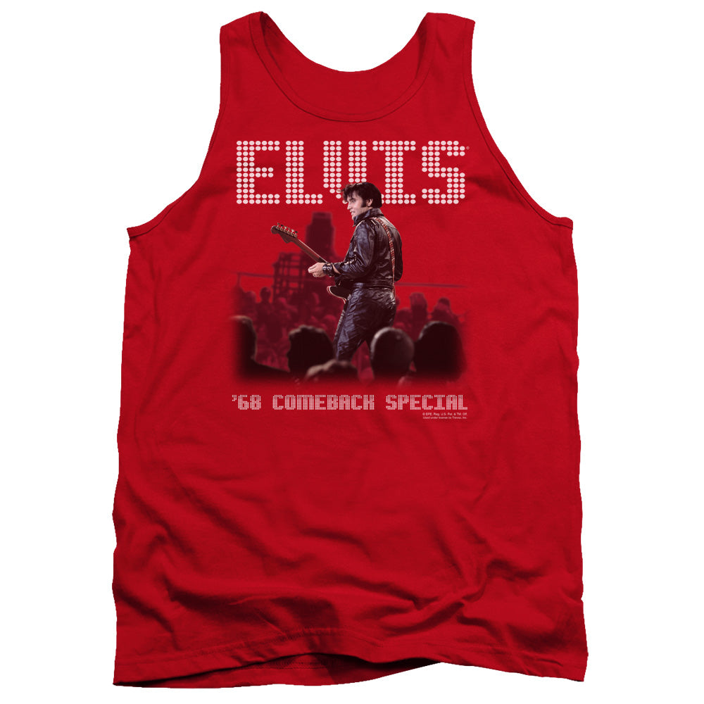 Elvis Presley Return Of The King Mens Tank Top Shirt Red