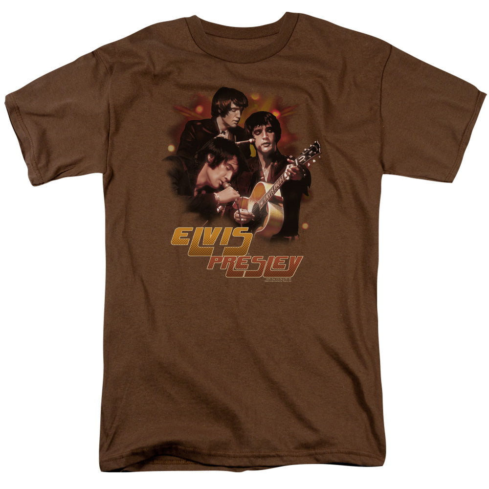 Elvis Presley Hyped Mens T Shirt Coffee
