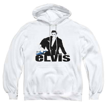 Elvis Presley Blue Suede Mens Hoodie White Officially Licensed