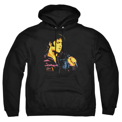 Elvis Presley Neon Elvis Mens Hoodie Black Officially Licensed