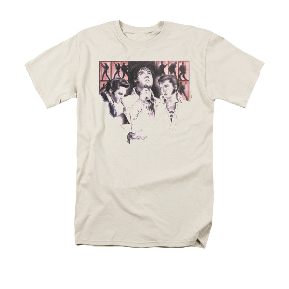 Elvis Presley In Concert Mens T Shirt Cream