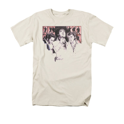 Elvis Presley In Concert Mens T Shirt Cream