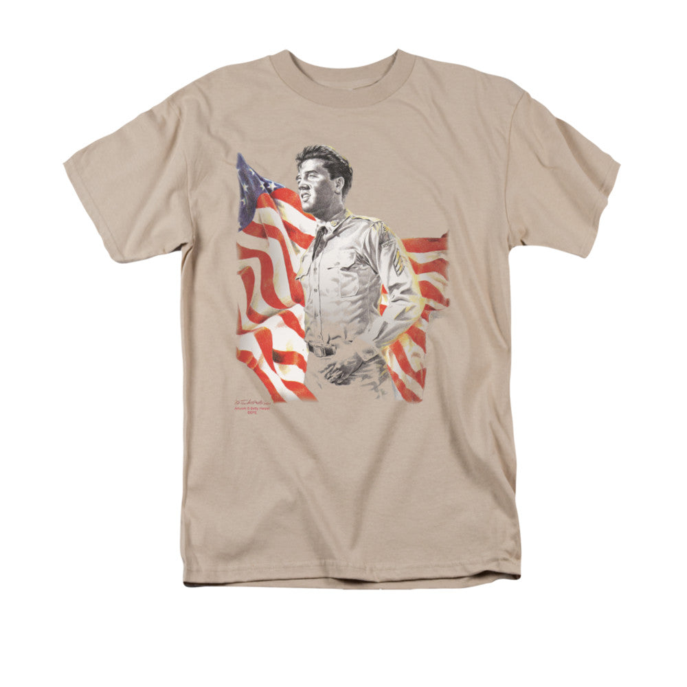 Elvis Presley Freedom Mens T Shirt Sand