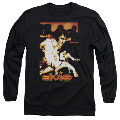 Elvis Presley Showman Mens Long Sleeve Shirt Black