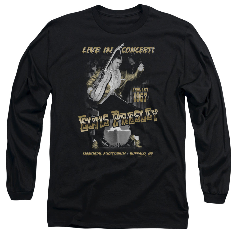 Elvis Presley Live In Buffalo Mens Long Sleeve Shirt Black