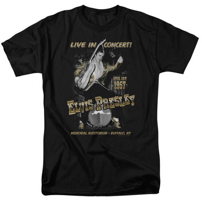 Elvis Presley Live In Buffalo Mens T Shirt Black