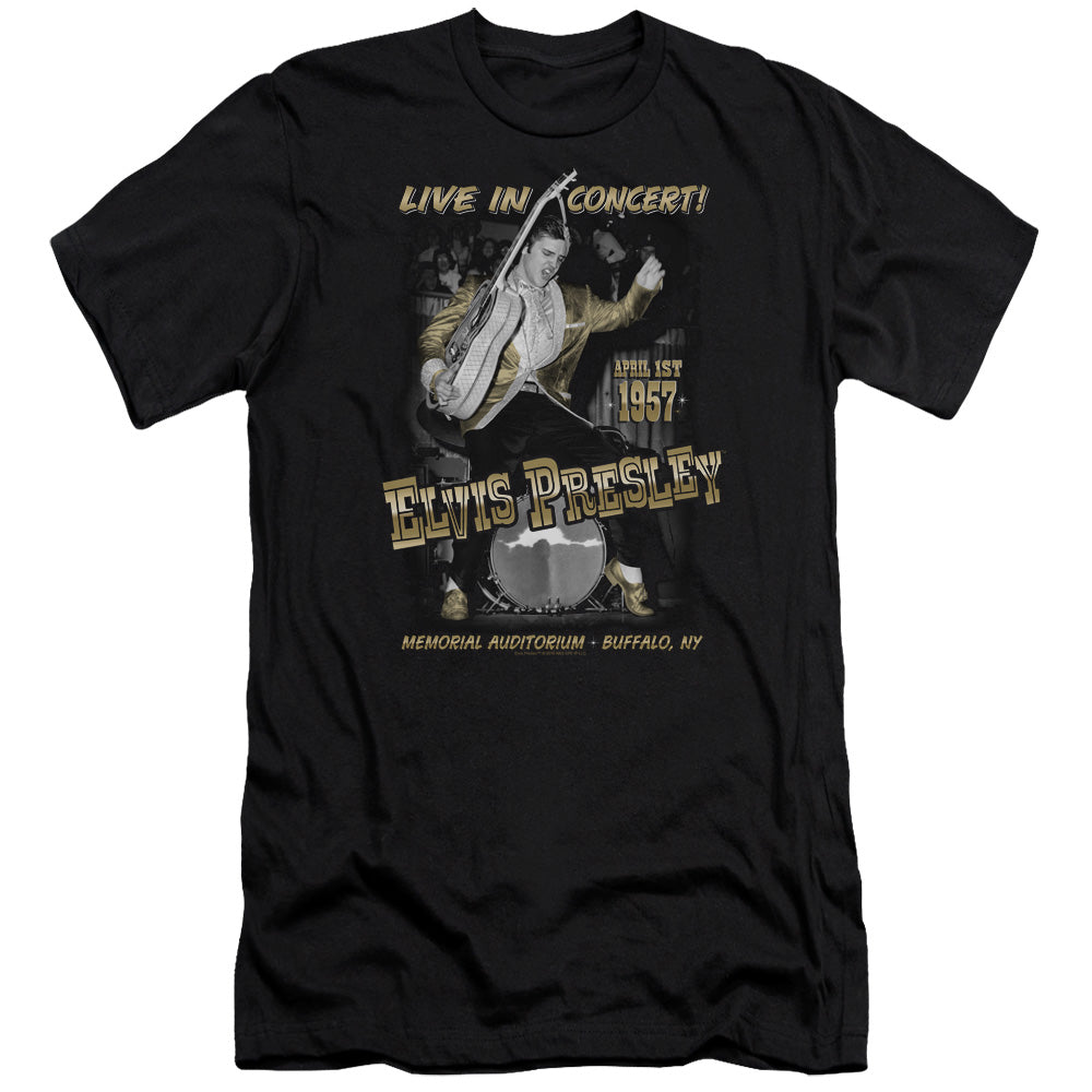 Elvis Presley Live In Buffalo Premium Bella Canvas Slim Fit Mens T Shirt Black