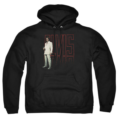 Elvis Presley White Suit Mens Hoodie Black Officially Licensed