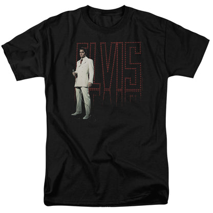 Elvis Presley White Suit Mens T Shirt Black