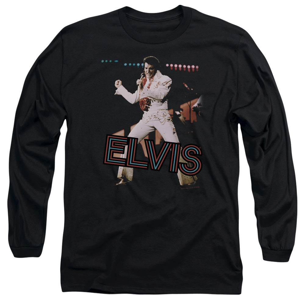 Elvis Presley Hit The Lights Mens Long Sleeve Shirt Black