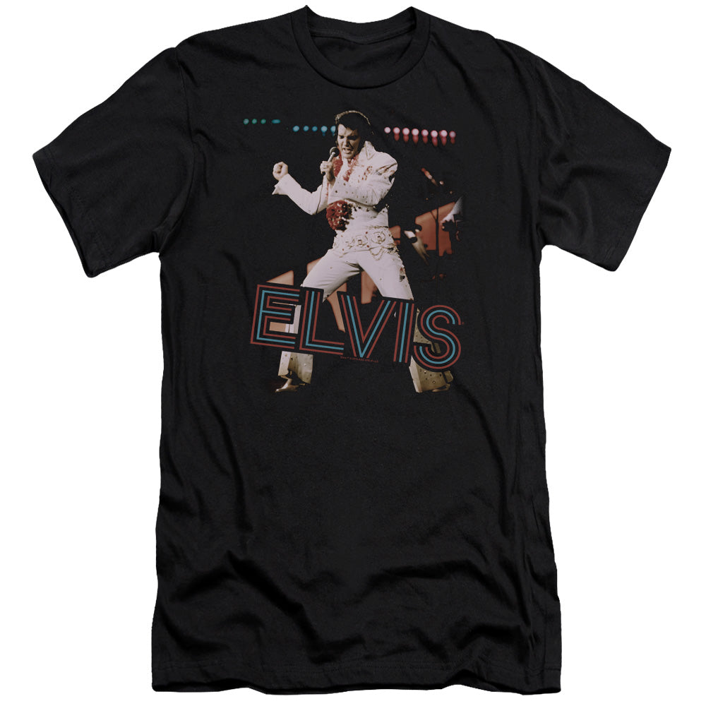 Elvis Presley Hit The Lights Premium Bella Canvas Slim Fit Mens T Shirt Black