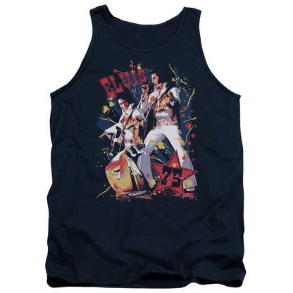 Elvis Presley Eagle Elvis Mens Tank Top Shirt Navy