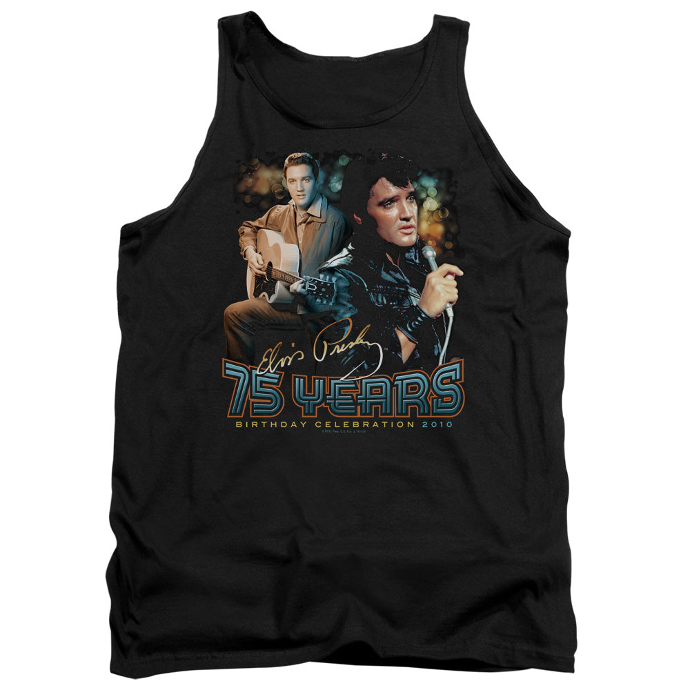 Elvis Presley 75 Years Mens Tank Top Shirt Black