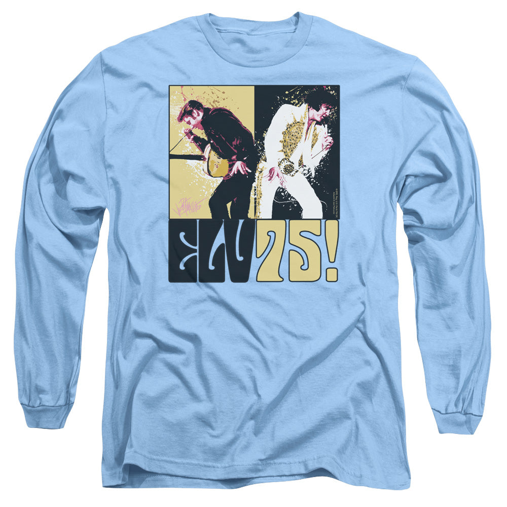 Elvis Presley Still The King Mens Long Sleeve Shirt Carolina Blue