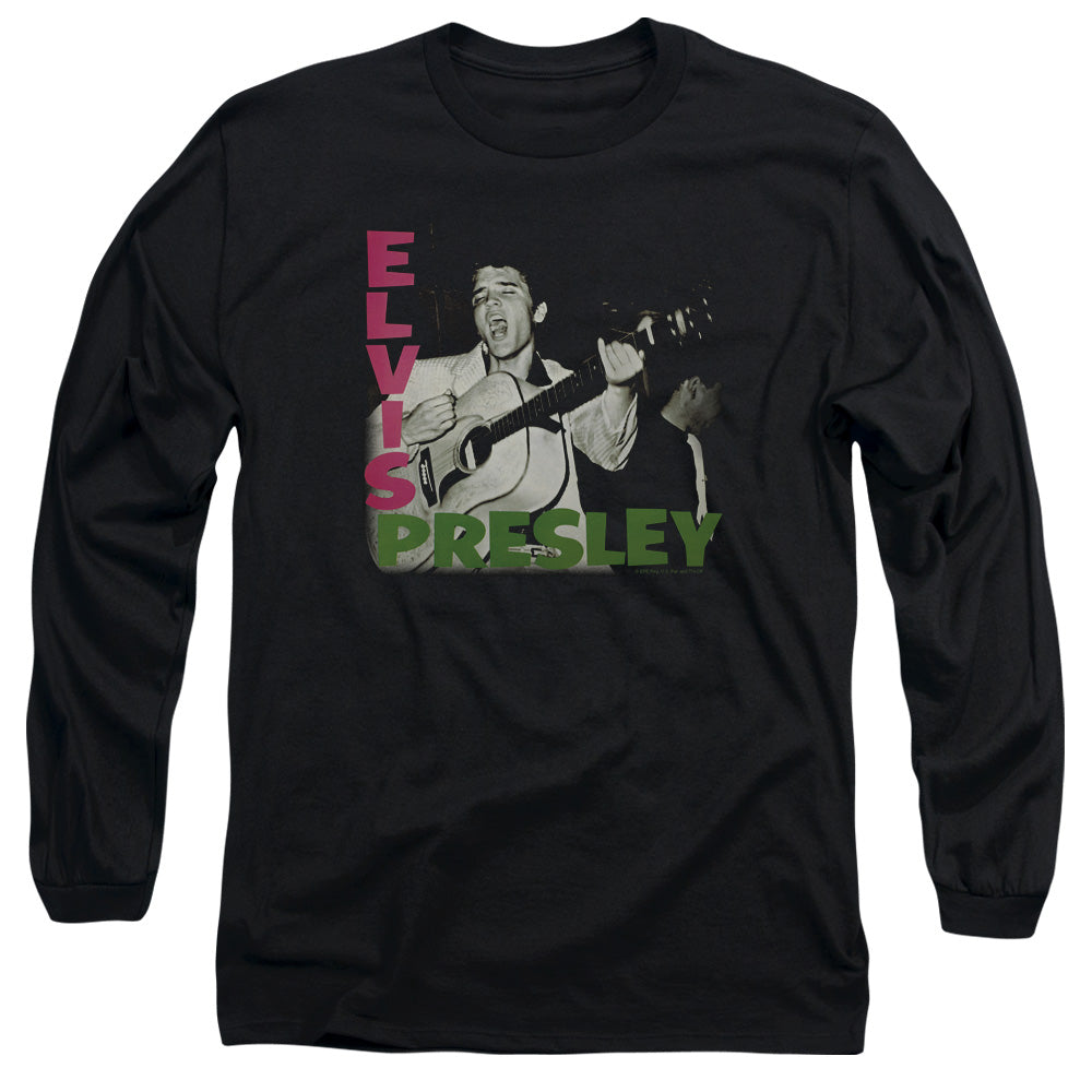 Elvis Presley Elvis Presley Album Mens Long Sleeve Shirt Black Officially Licensed Officially Licensed