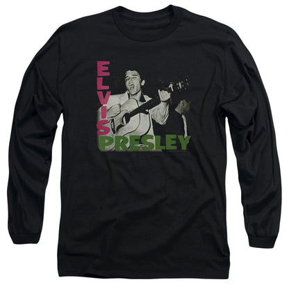 Elvis Presley Elvis Presley Album Mens Long Sleeve Shirt Black Officially Licensed Officially Licensed