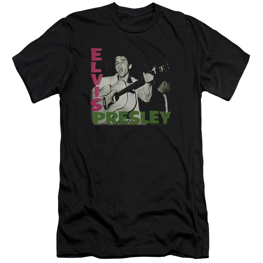 Elvis Presley Elvis Presley Album Premium Bella Canvas Slim Fit Mens T Shirt Black