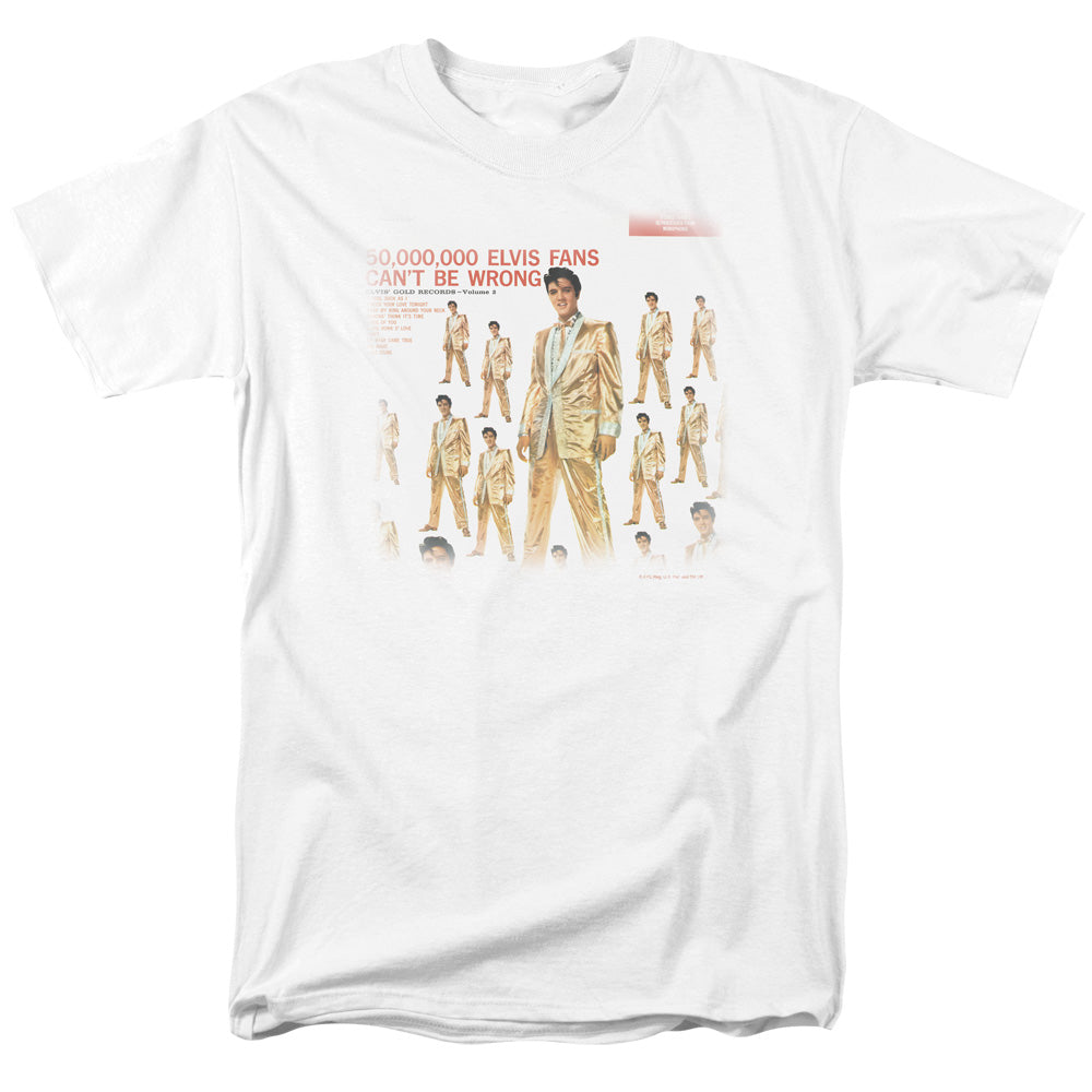 Elvis Presley 50 Million Fans Mens T Shirt White