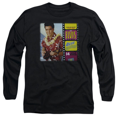 Elvis Presley Blue Hawaii Album Mens Long Sleeve Shirt Black Officially Licensed Officially Licensed