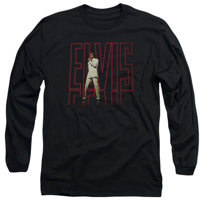 Elvis Presley Elvis 68 Album Mens Long Sleeve Shirt Black Officially Licensed Officially Licensed
