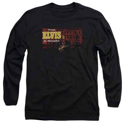 Elvis Presley From Elvis In Memphis Mens Long Sleeve Shirt Black Officially Licensed Officially Licensed