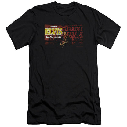 Elvis Presley From Elvis In Memphis Premium Bella Canvas Slim Fit Mens T Shirt Black