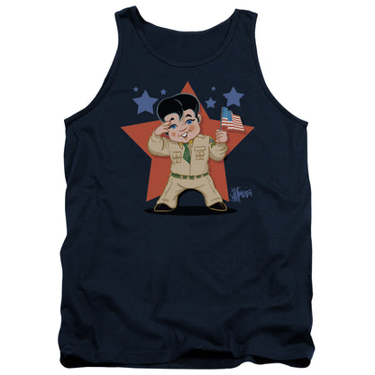 Elvis Presley Lil G I Mens Tank Top Shirt Navy