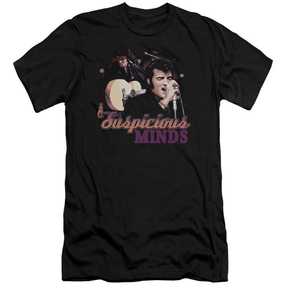 Elvis Presley Suspicious Minds Premium Bella Canvas Slim Fit Mens T Shirt Black