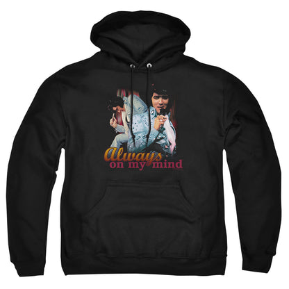 Elvis Presley Always On My Mind Mens Hoodie Black Officially Licensed