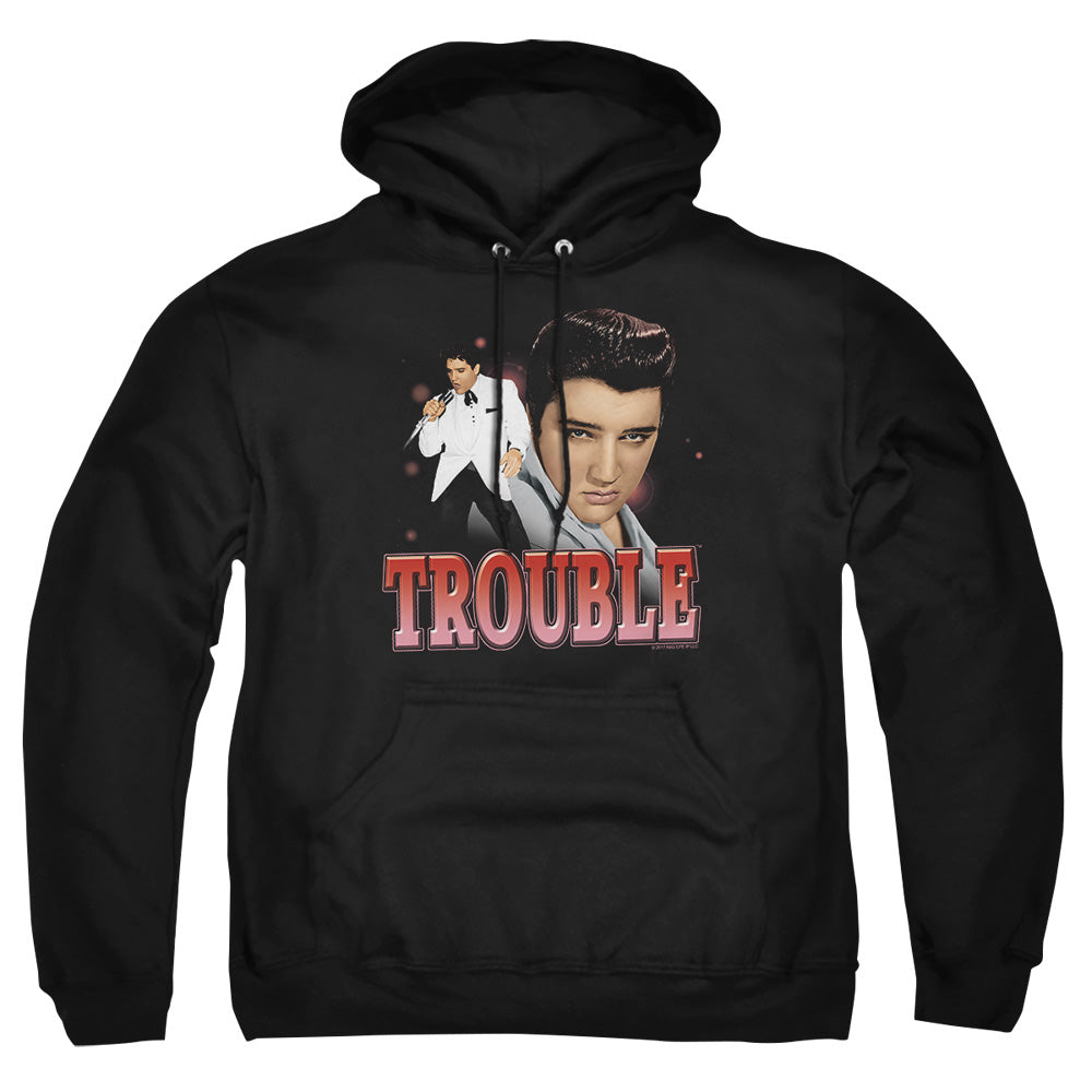 Elvis Presley Trouble Mens Hoodie Black Officially Licensed