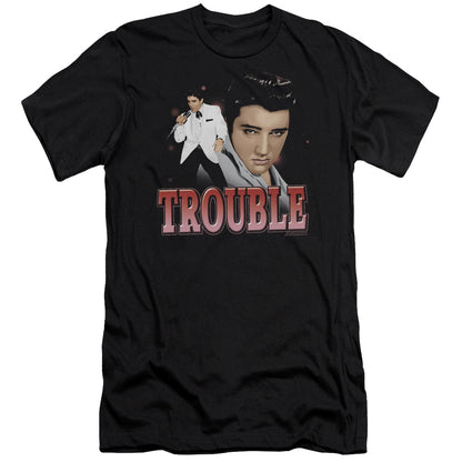 Elvis Presley Trouble Premium Bella Canvas Slim Fit Mens T Shirt Black