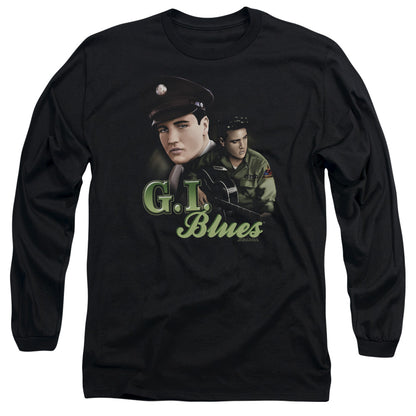 Elvis Presley G I Blues Mens Long Sleeve Shirt Black Officially Licensed Officially Licensed
