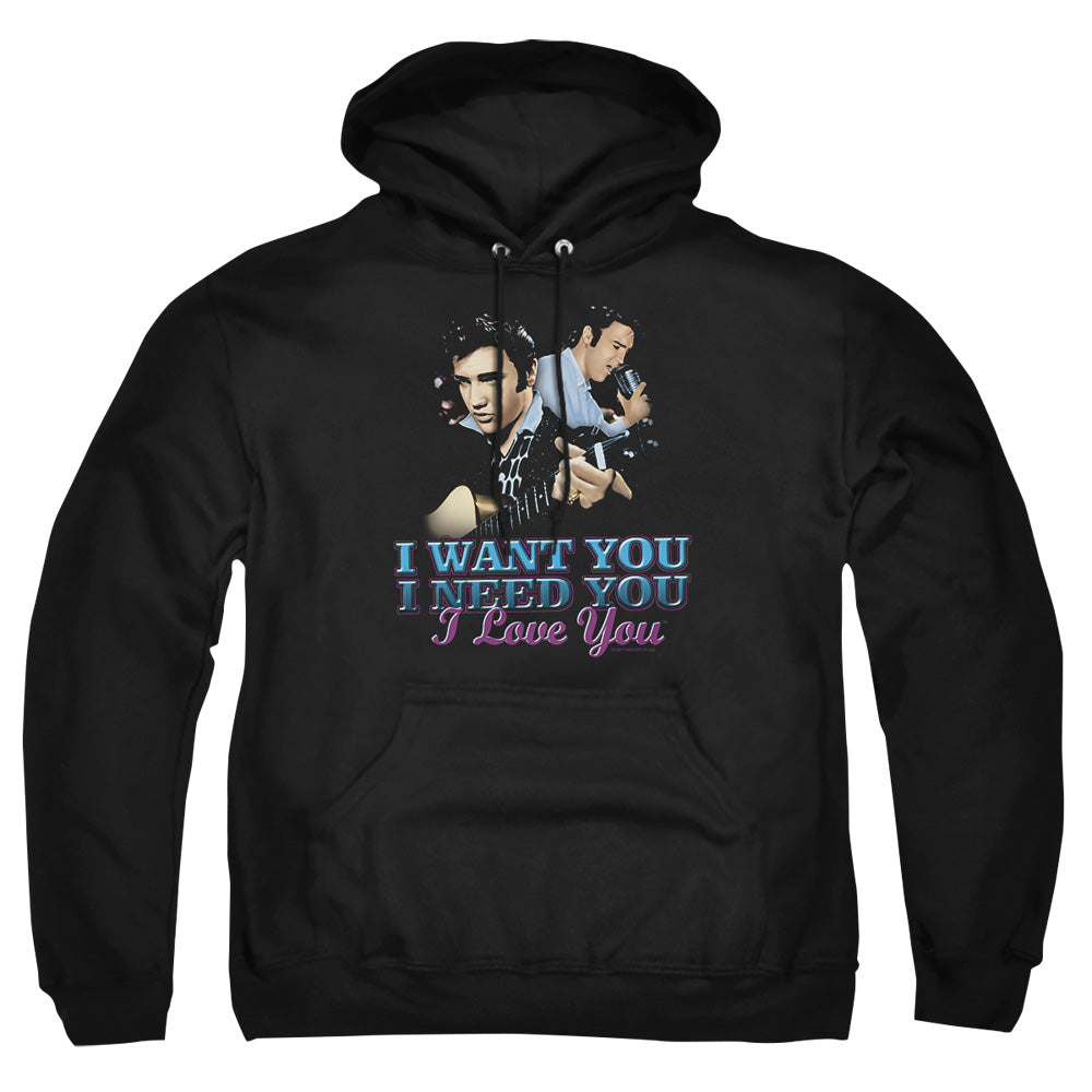 Elvis Presley I Want You Mens Hoodie Black Officially Licensed