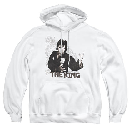 Elvis Presley Fighting King Mens Hoodie White Officially Licensed