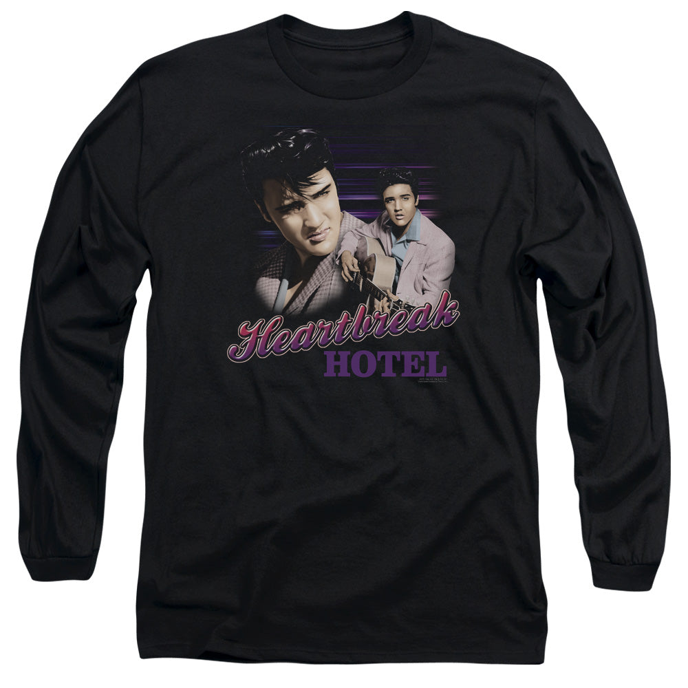 Elvis Presley Heartbreak Hotel Mens Long Sleeve Shirt Black