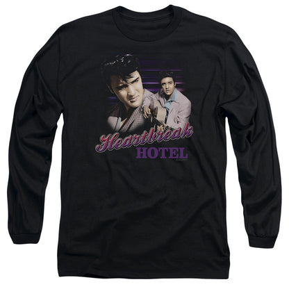 Elvis Presley Heartbreak Hotel Mens Long Sleeve Shirt Black Officially Licensed Officially Licensed
