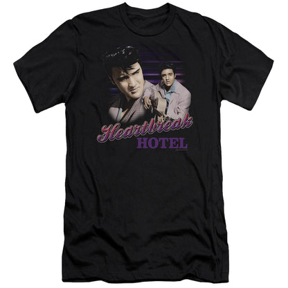 Elvis Presley Heartbreak Hotel Premium Bella Canvas Slim Fit Mens T Shirt Black