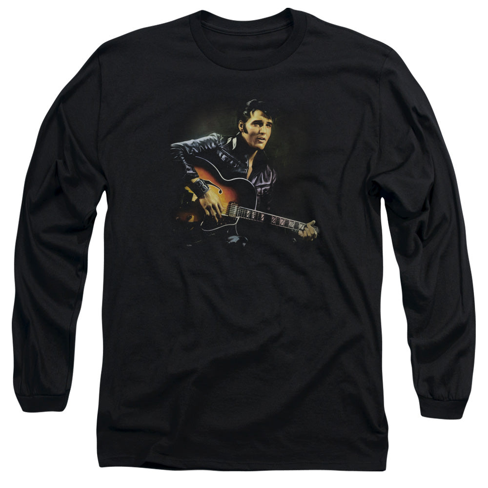 Elvis Presley 1968 Mens Long Sleeve Shirt Black